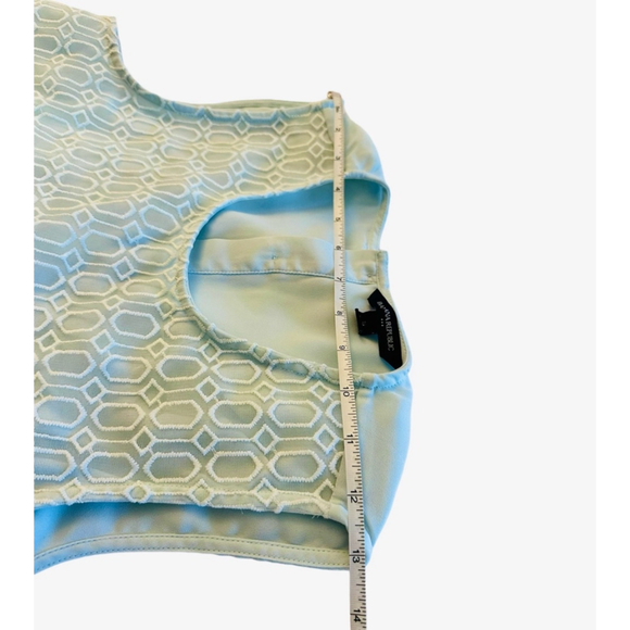 Banana Republic Mint Green Sleeveless Glass of Water Lace Overlay Blouse Small - Picture 7 of 10
